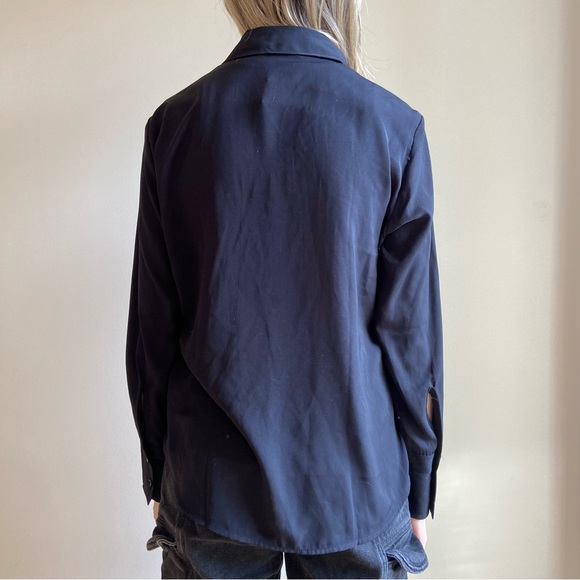 Black Abercrombie long sleeve button up - Picture 3 of 4